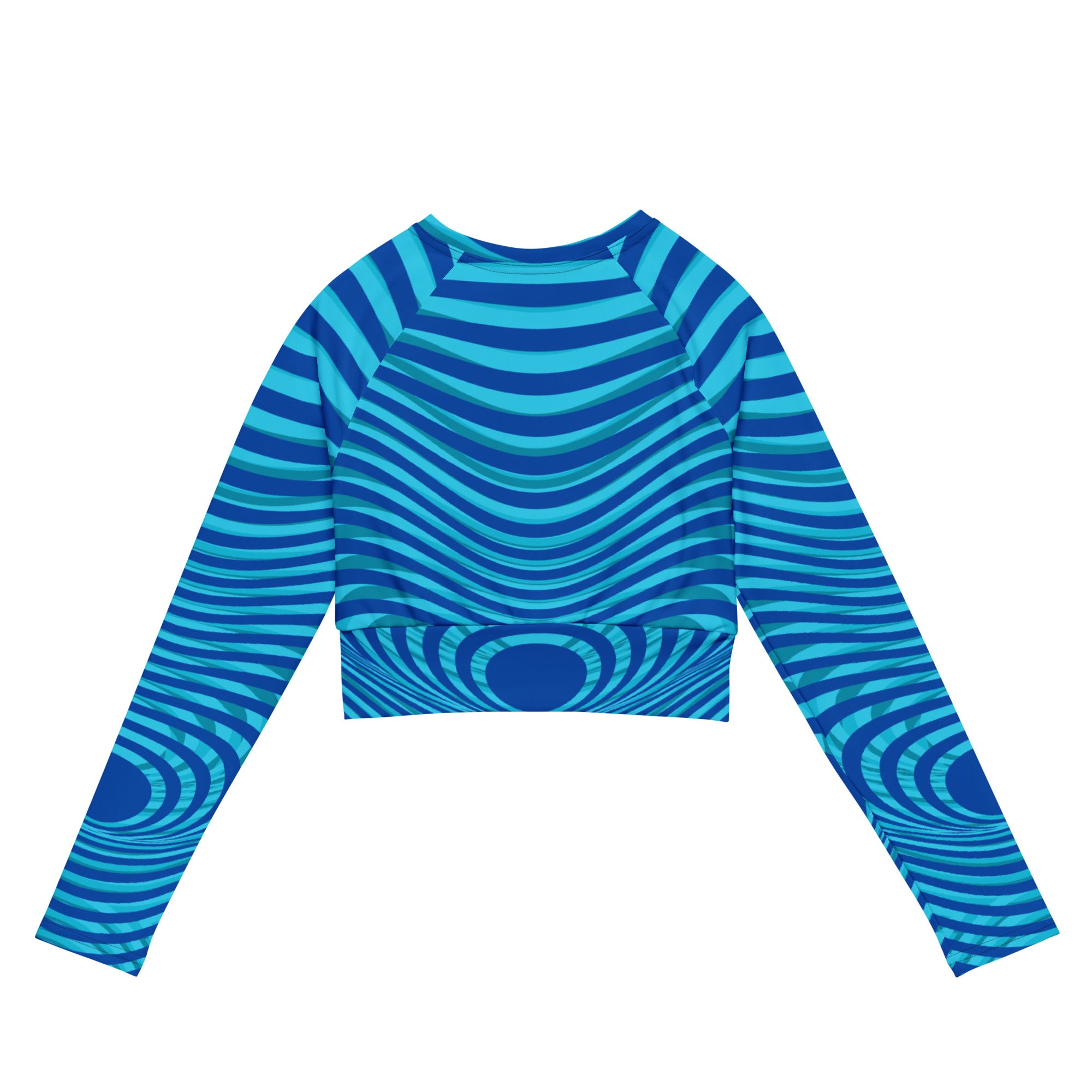 Recycled Blue Stripe crop top