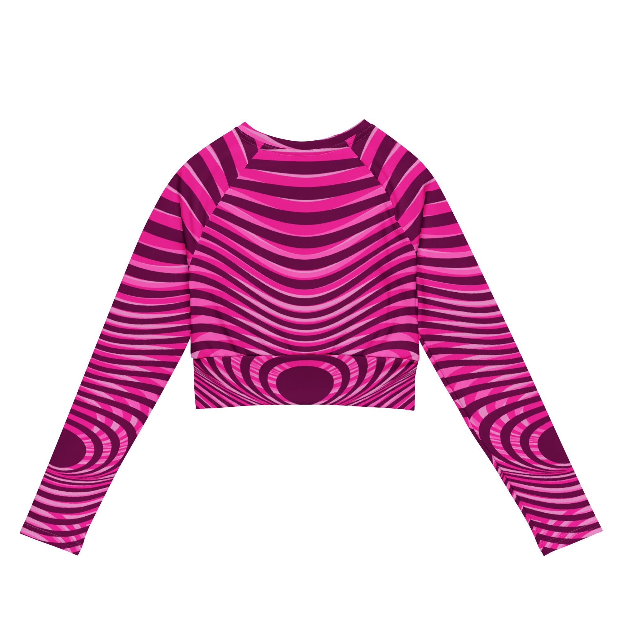 Recycled Pink Stripe crop top