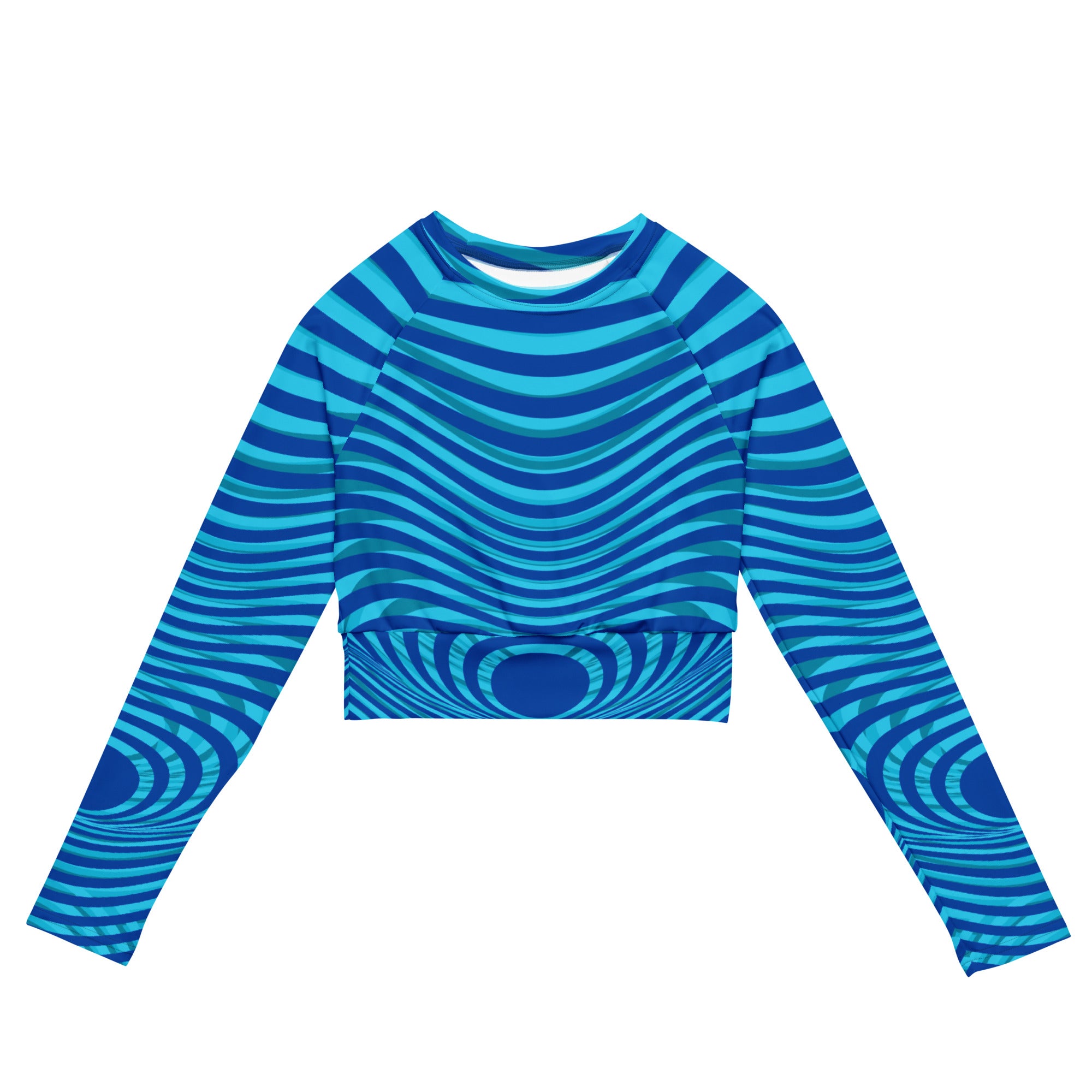Recycled Blue Stripe crop top