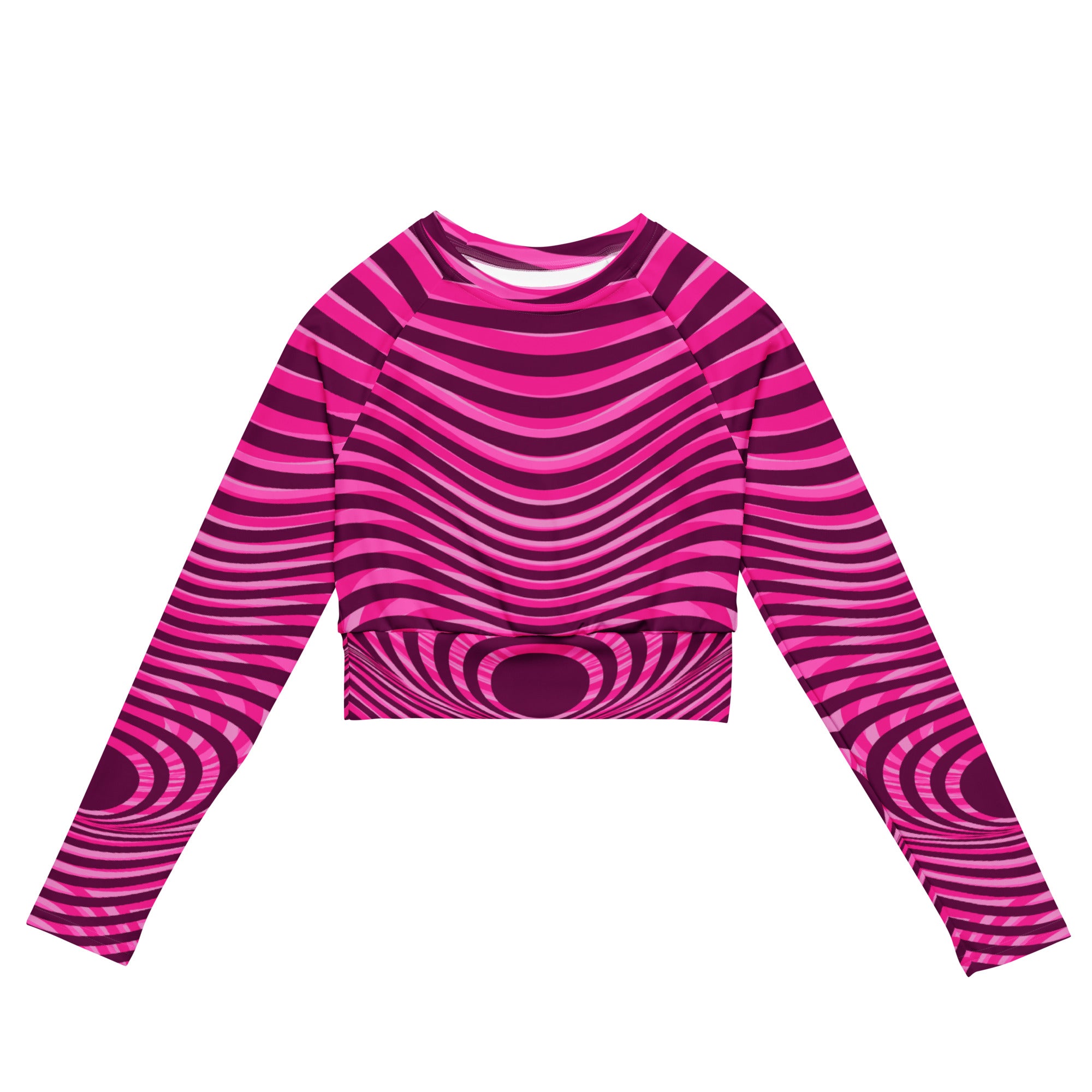Recycled Pink Stripe crop top
