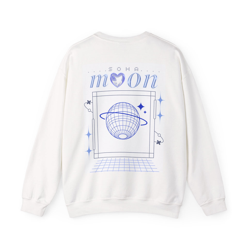 Sudadera con gráfico de luna (versión blanca)