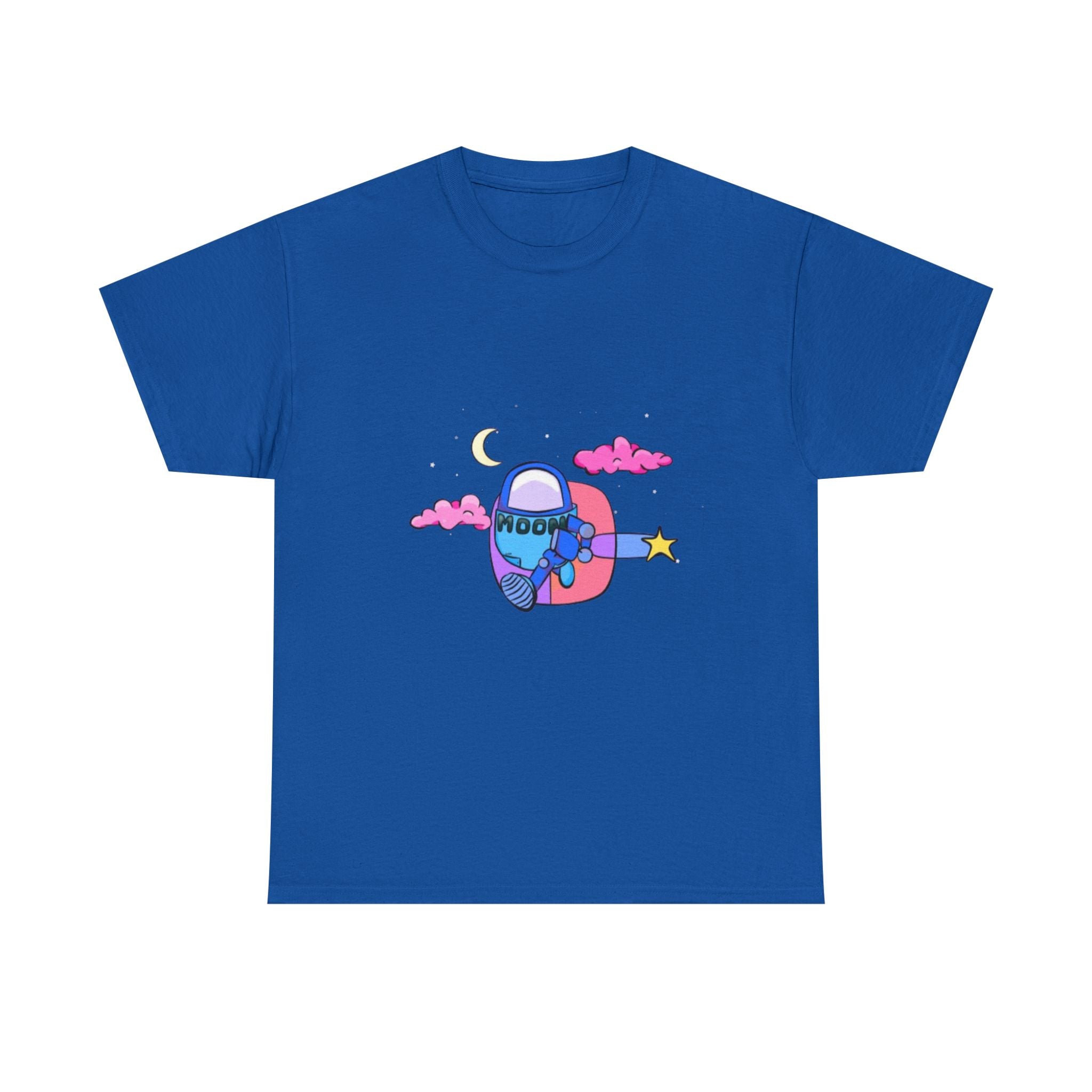Blue Moonbot Graphic T-Shirt – Premium Minimalist Streetwear | MOON SOHA