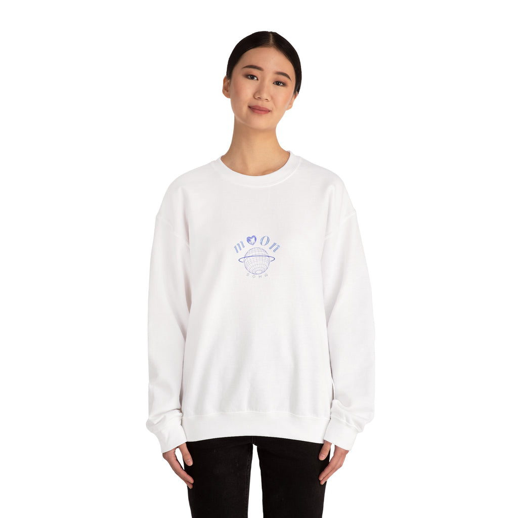 Sudadera con gráfico de luna (versión blanca)