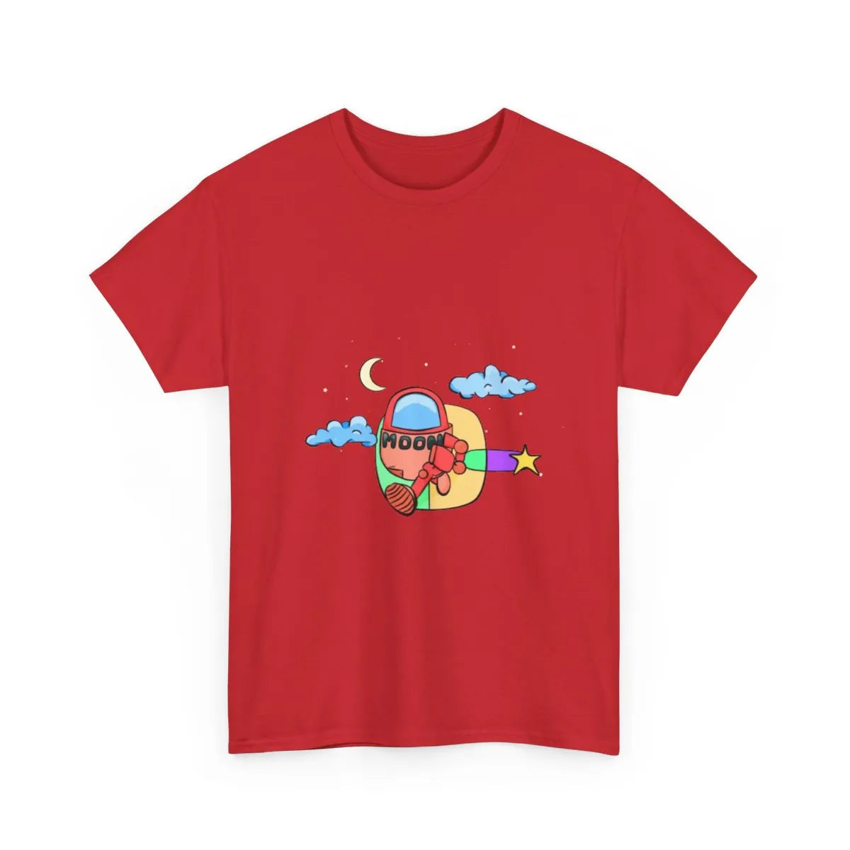 Red Moonbot Graphic T-Shirt – Premium Minimalist Streetwear | MOON SOHA